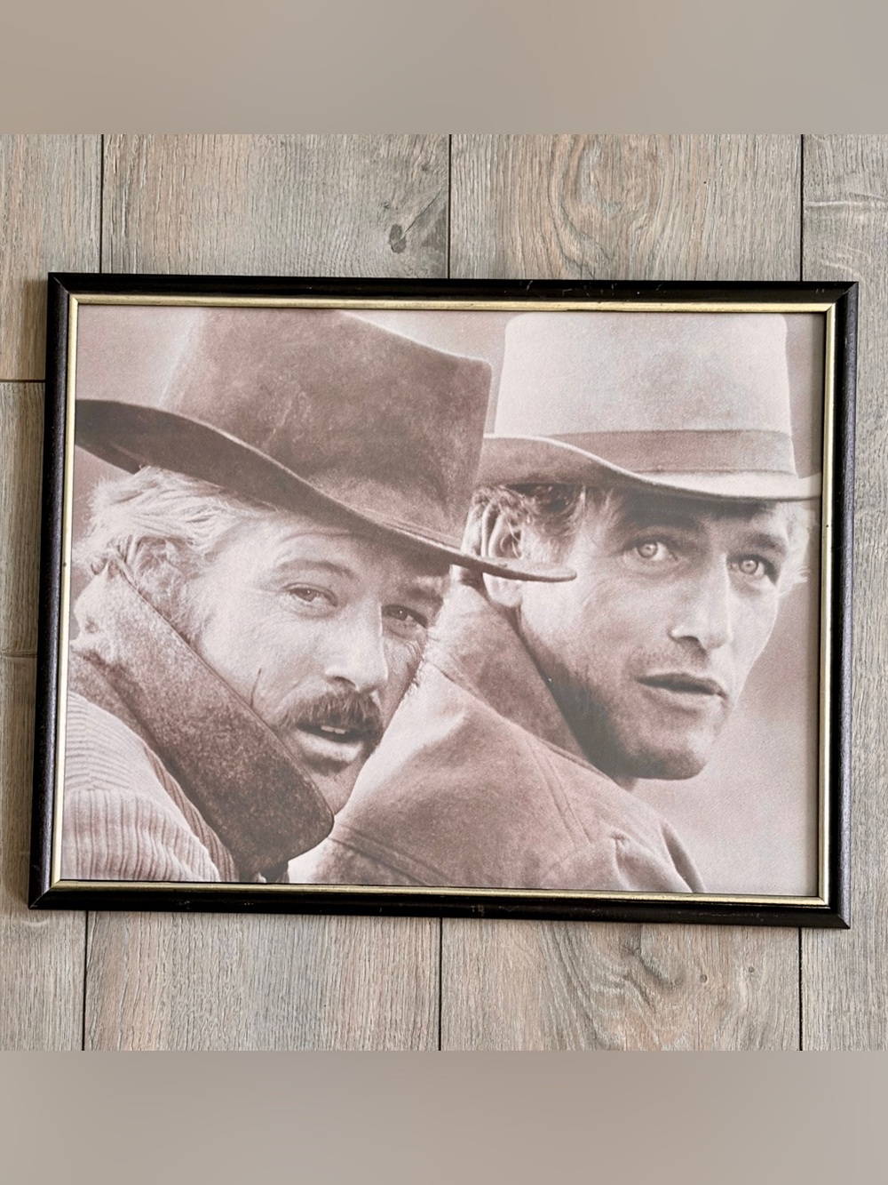 Vintage Butch Cassidy Redford & Newman Framed Print 11x14